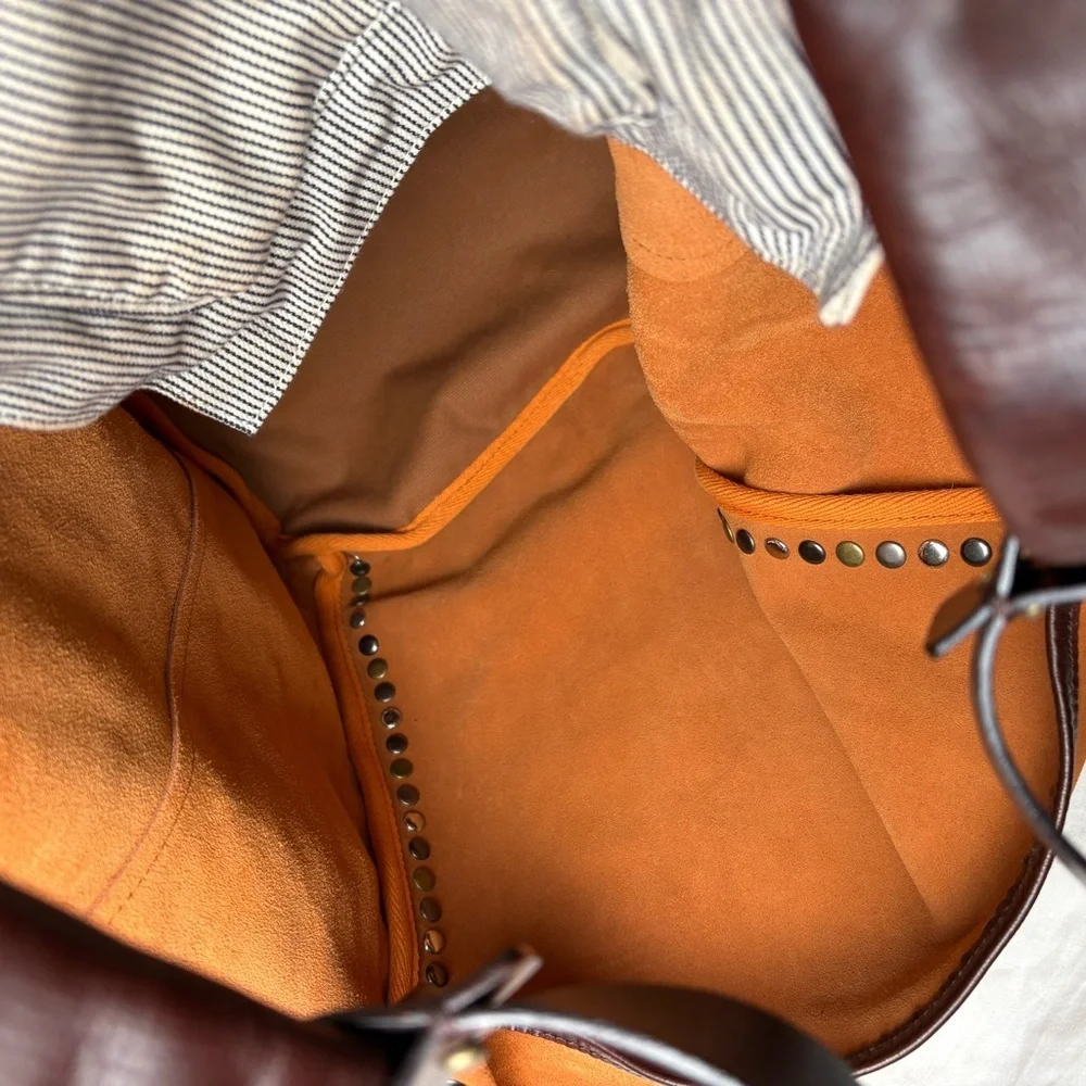 OLD TREND Women's Genuine Leather Rose Valley Hobo Slouchy Suede Bag - Picture 10 of 17